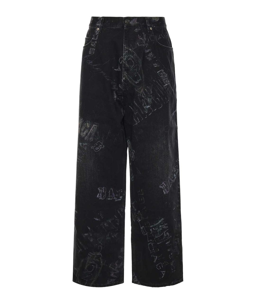 BALENCIAGA Черные хлопковые повседневные брюки, фото 1