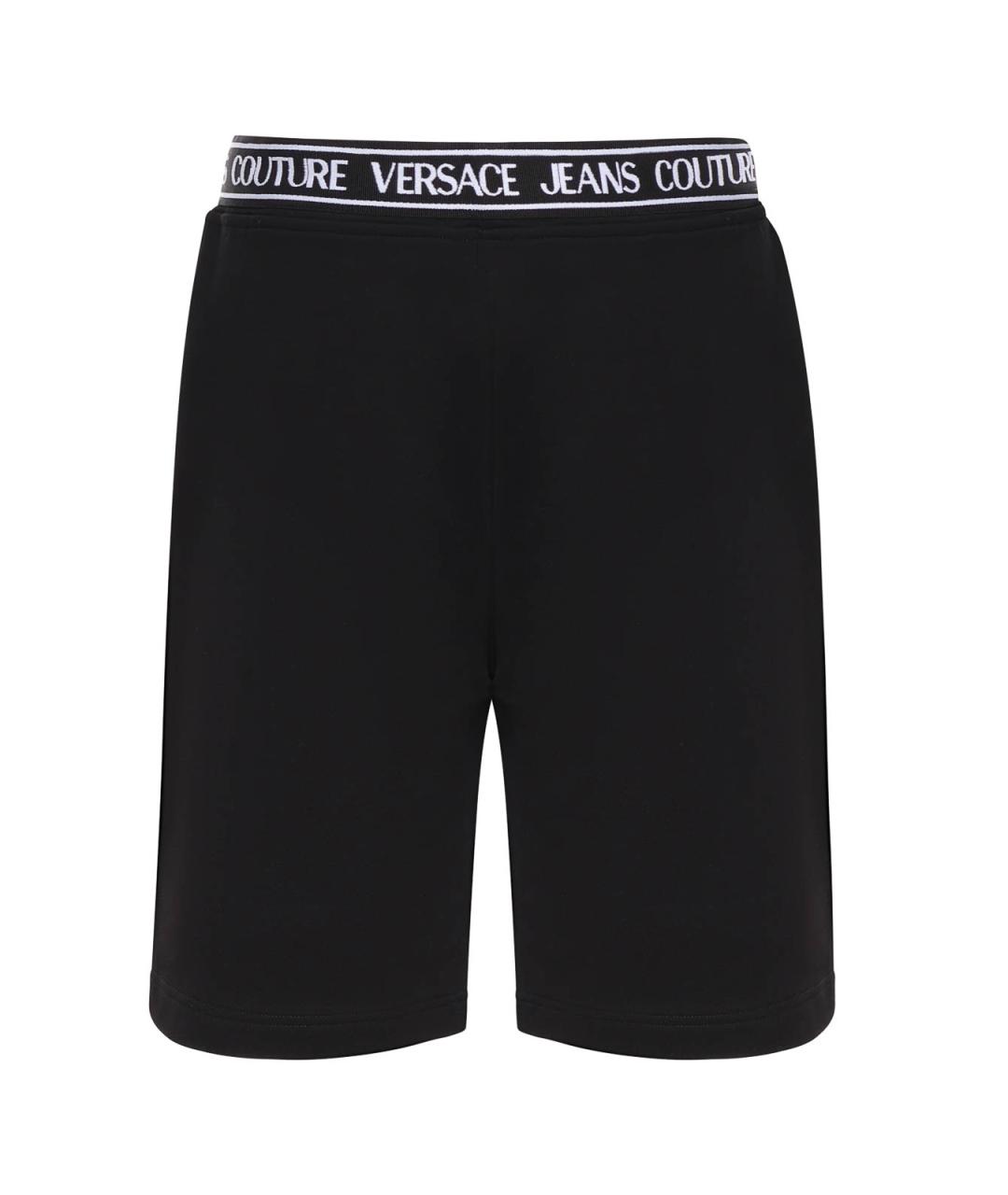 VERSACE JEANS COUTURE Черные хлопковые шорты, фото 2