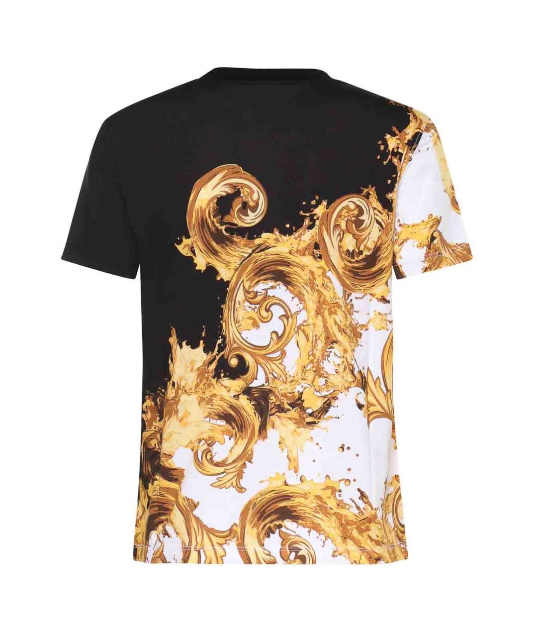 VERSACE JEANS COUTURE Черная хлопковая футболка, фото 2