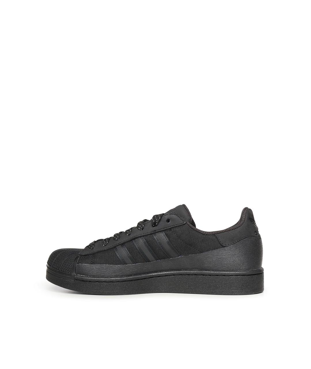 ADIDAS Черные кожаные низкие кроссовки / кеды, фото 3