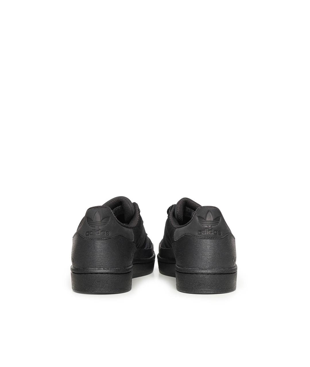ADIDAS Черные кожаные низкие кроссовки / кеды, фото 2