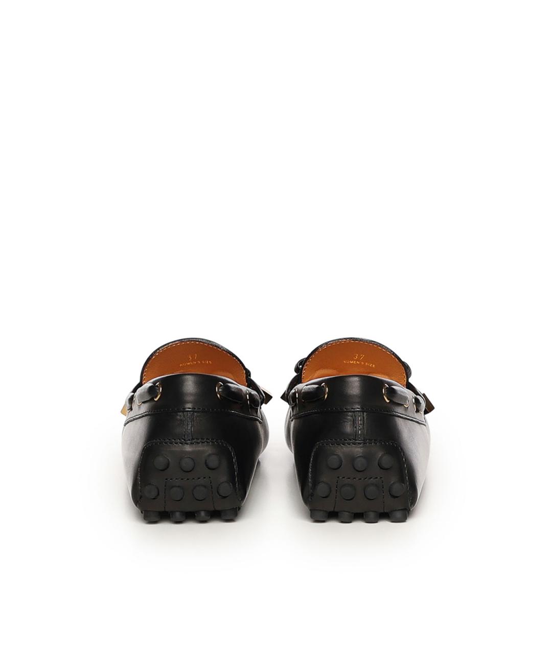 TOD'S Черные кожаные лоферы, фото 2