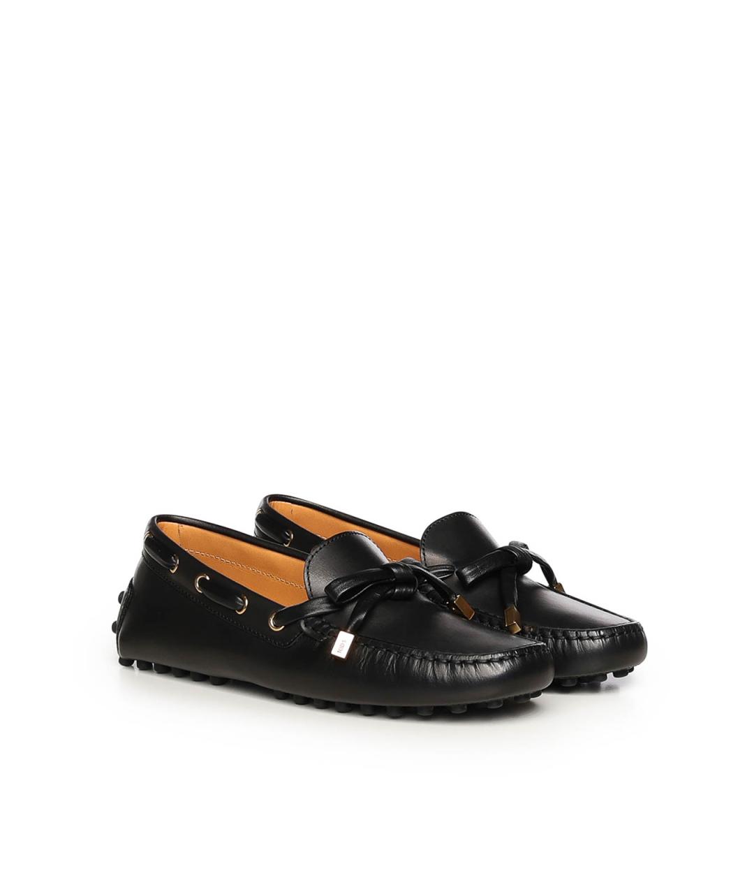 TOD'S Черные кожаные лоферы, фото 4