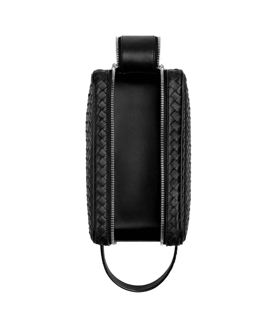 BOTTEGA VENETA Черная кожаная барсетка, фото 2