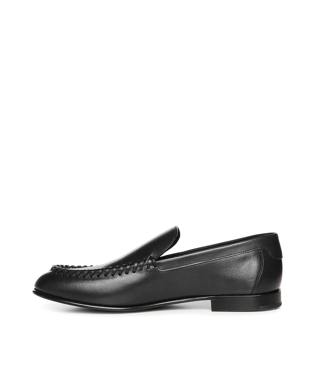 FENDI Черные кожаные лоферы, фото 3