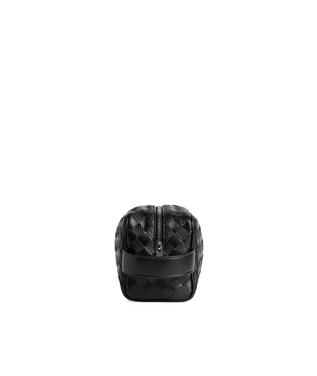 BOTTEGA VENETA Черная кожаная барсетка, фото 3