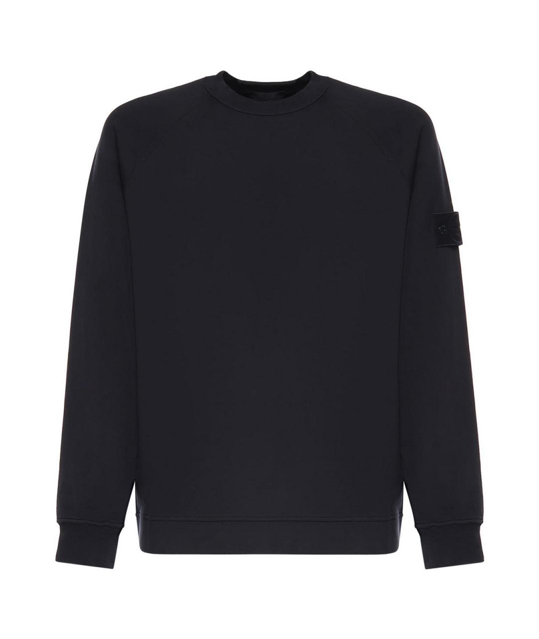 STONE ISLAND Черный хлопковый джемпер / свитер, фото 1