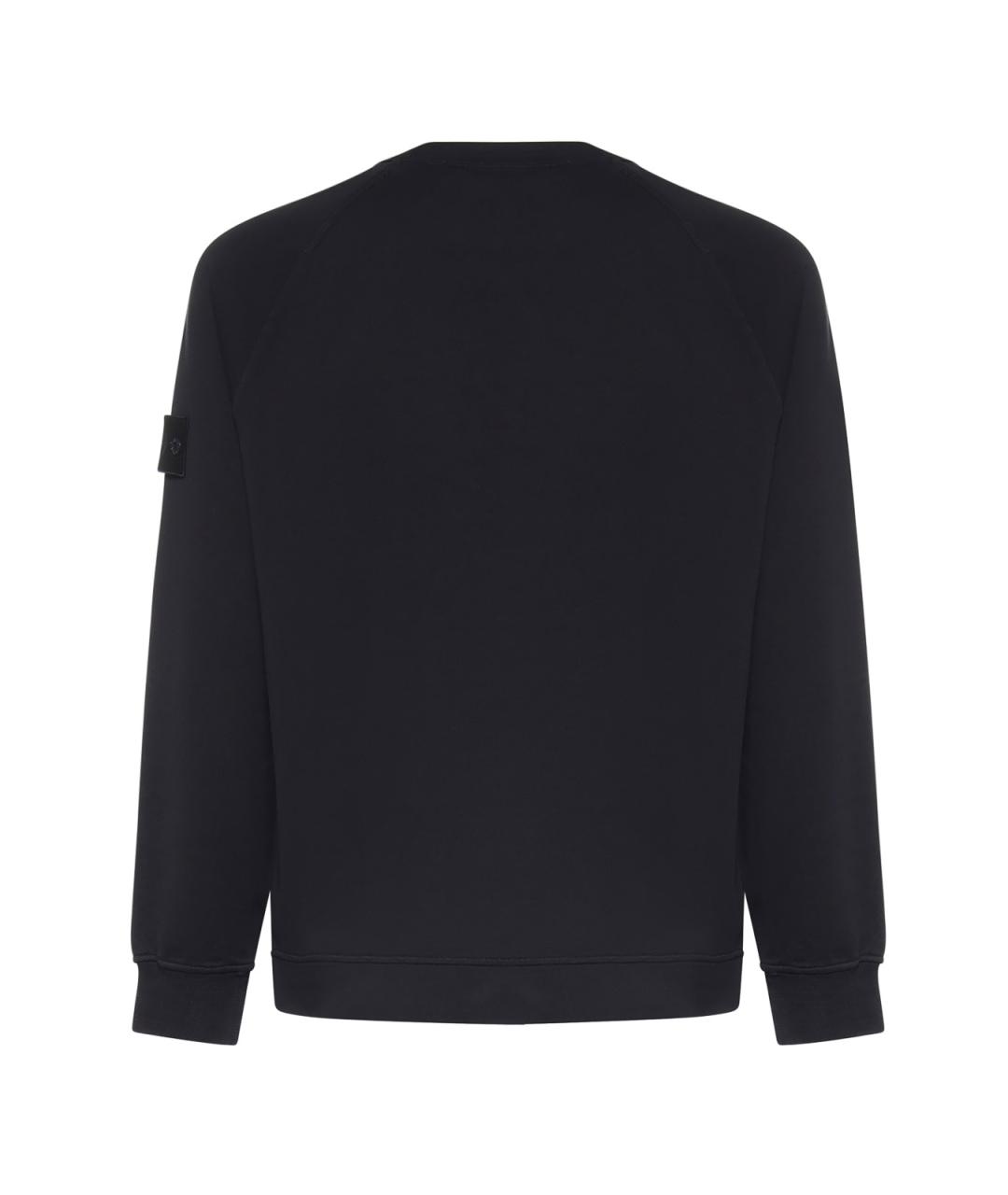 STONE ISLAND Черный хлопковый джемпер / свитер, фото 2
