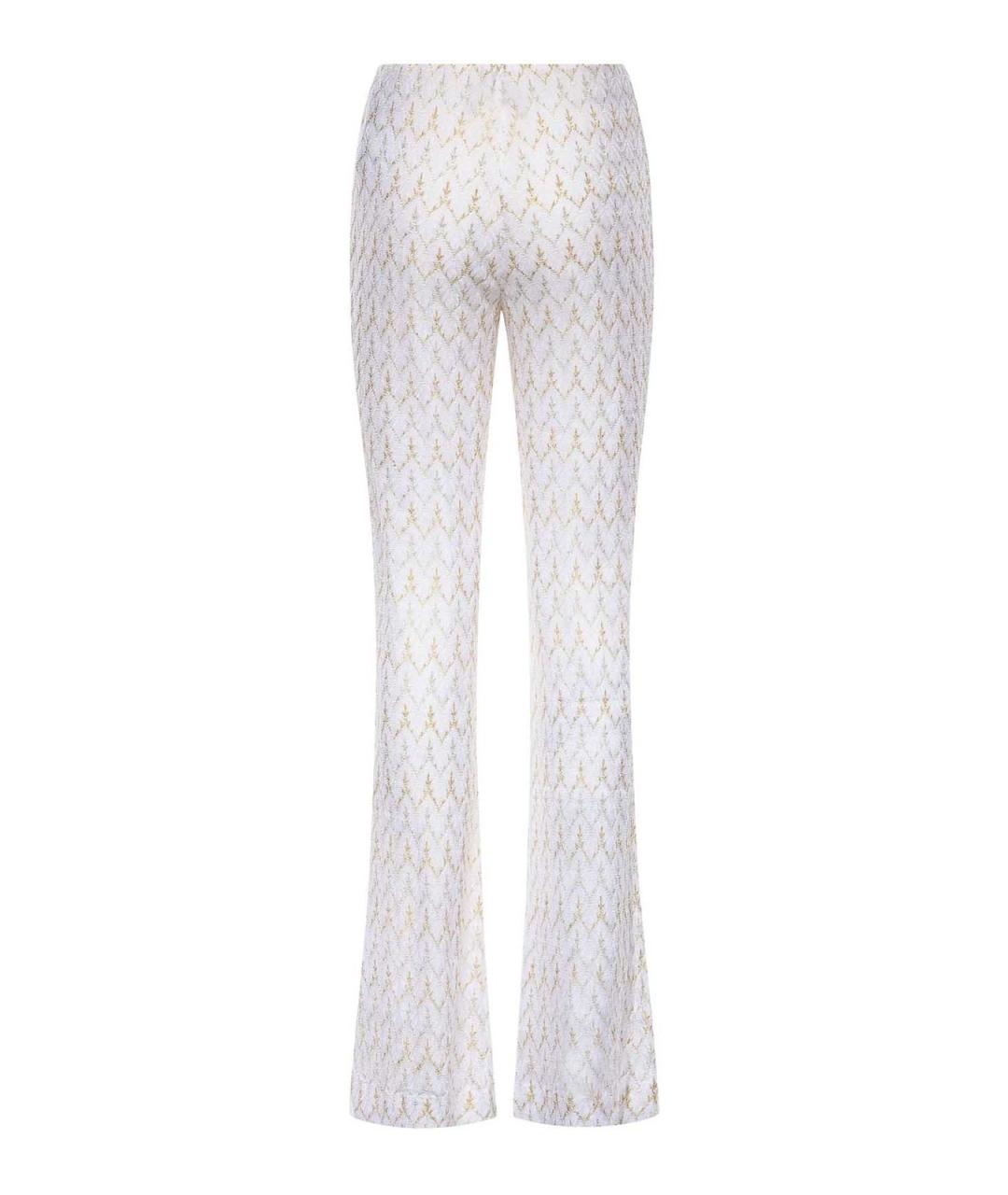 MISSONI Белые вискозные прямые брюки, фото 2