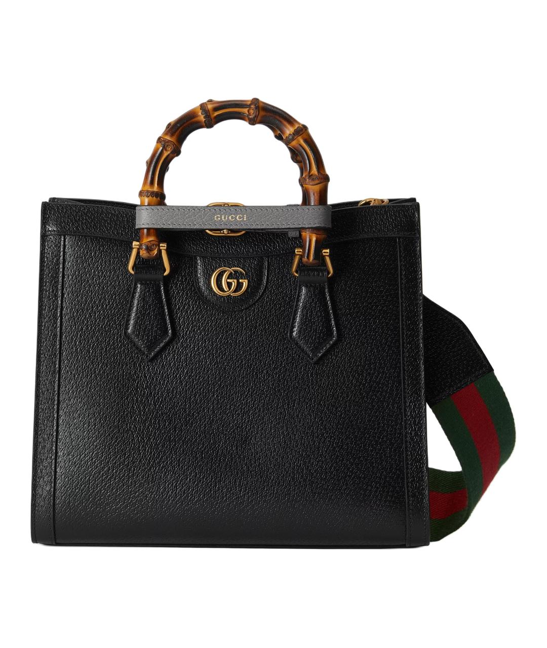 GUCCI Черная кожаная сумка через плечо, фото 2