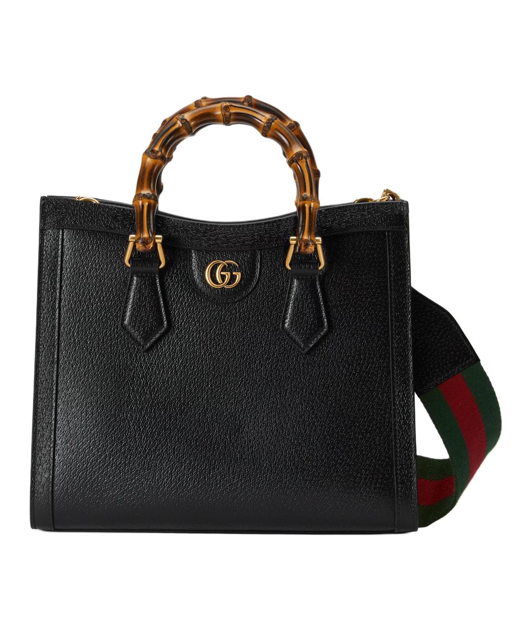 GUCCI Черная кожаная сумка через плечо, фото 4