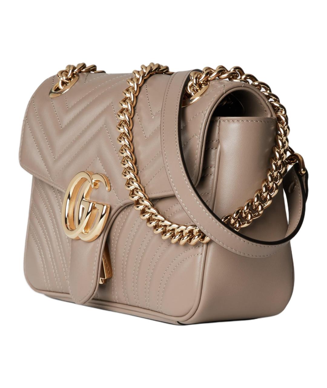 GUCCI Бежевая кожаная сумка через плечо, фото 2