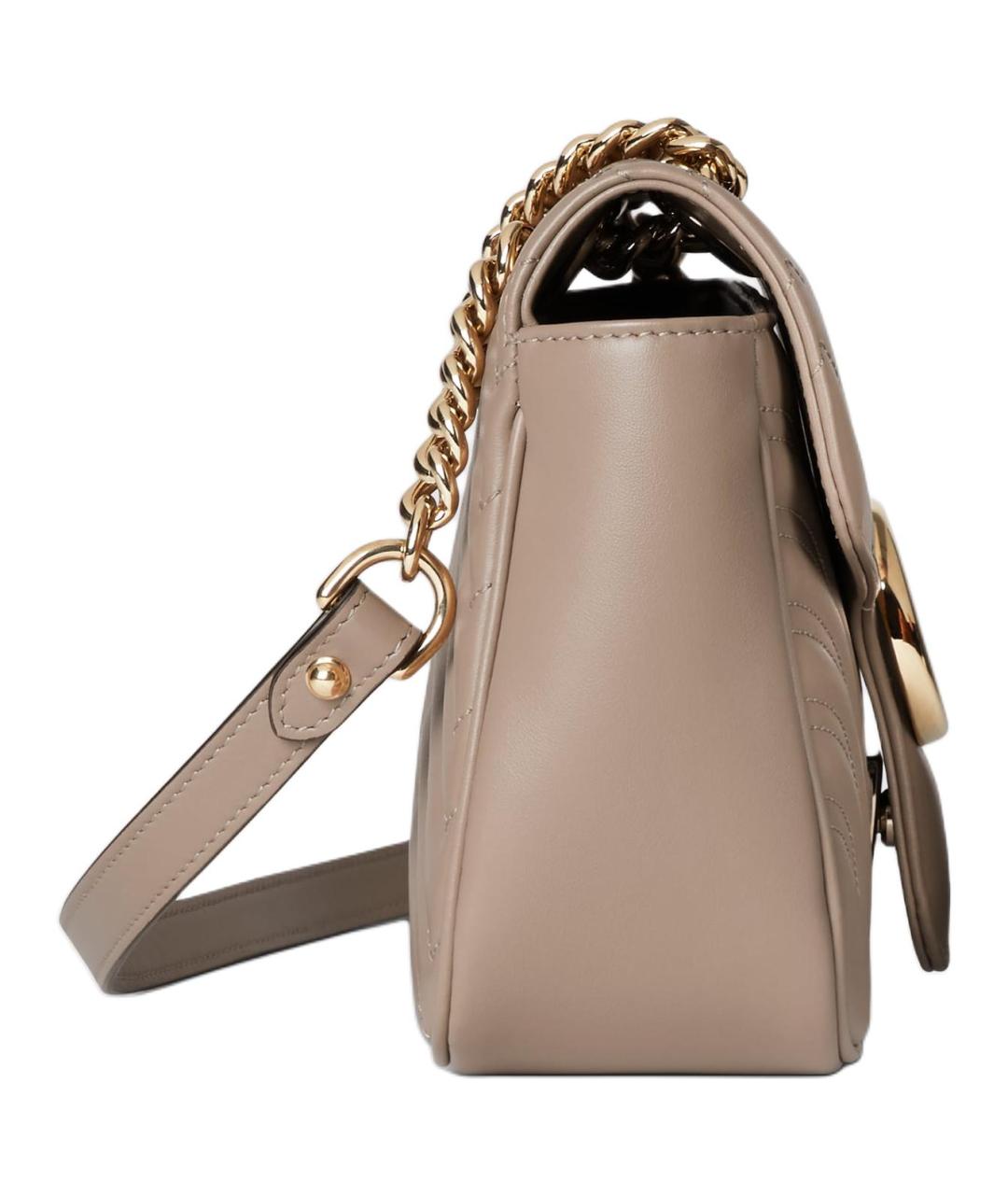 GUCCI Бежевая кожаная сумка через плечо, фото 3