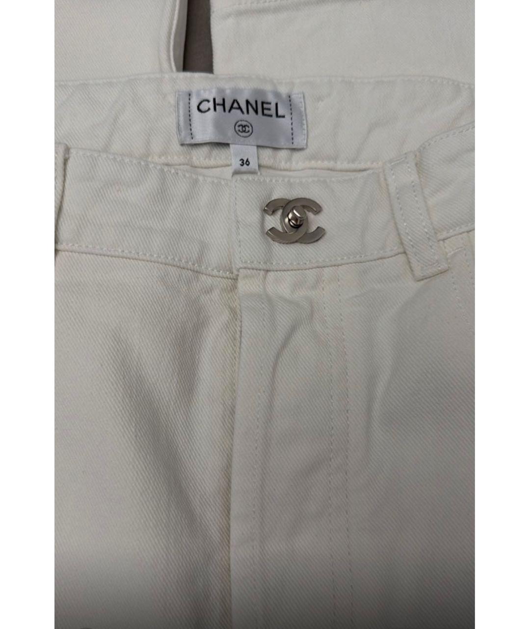 CHANEL Белые прямые джинсы, фото 7
