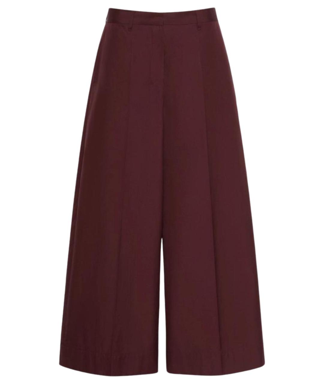 'S MAX MARA Бордовые хлопковые брюки широкие, фото 1