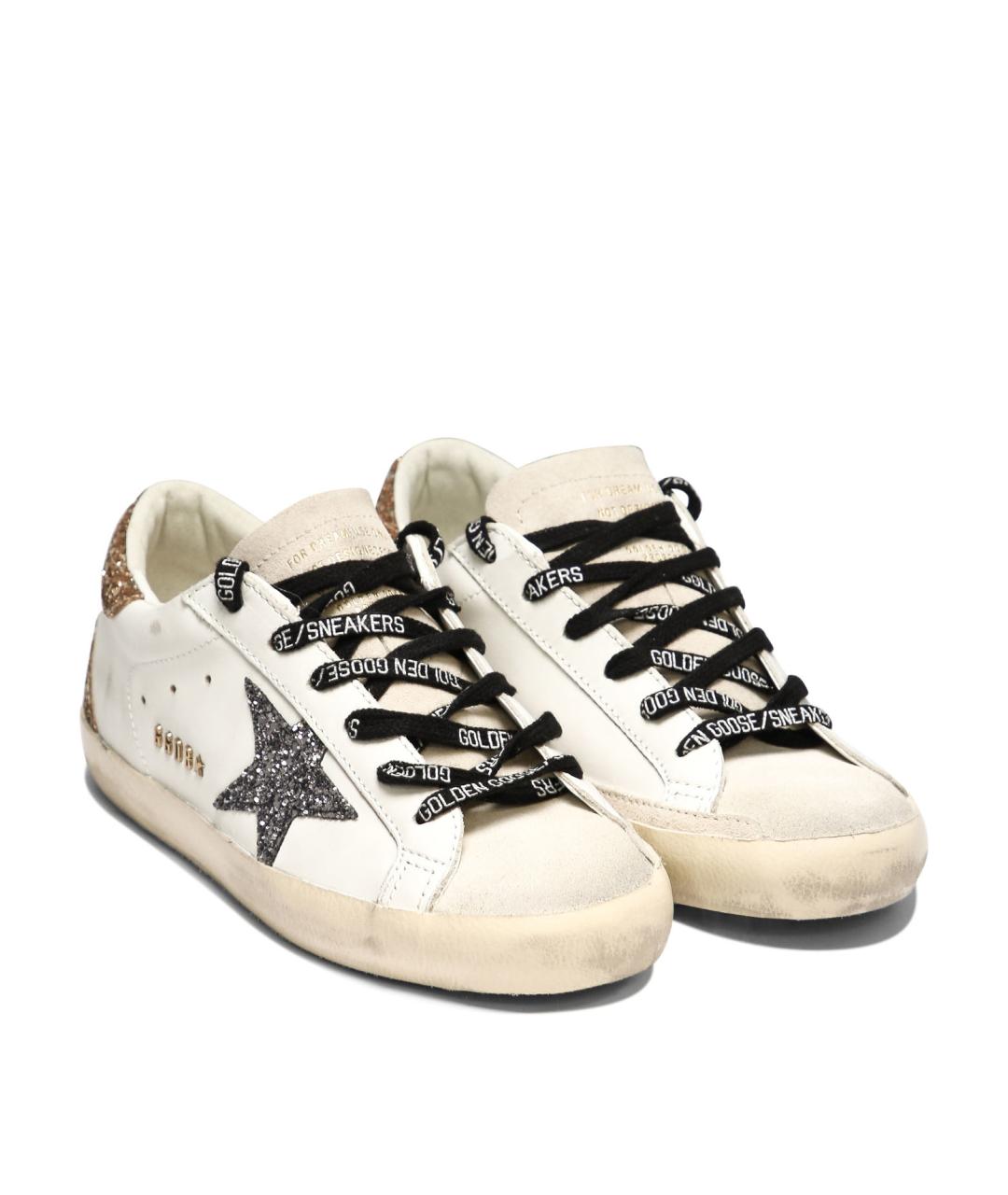 GOLDEN GOOSE Белые кожаные кеды, фото 2