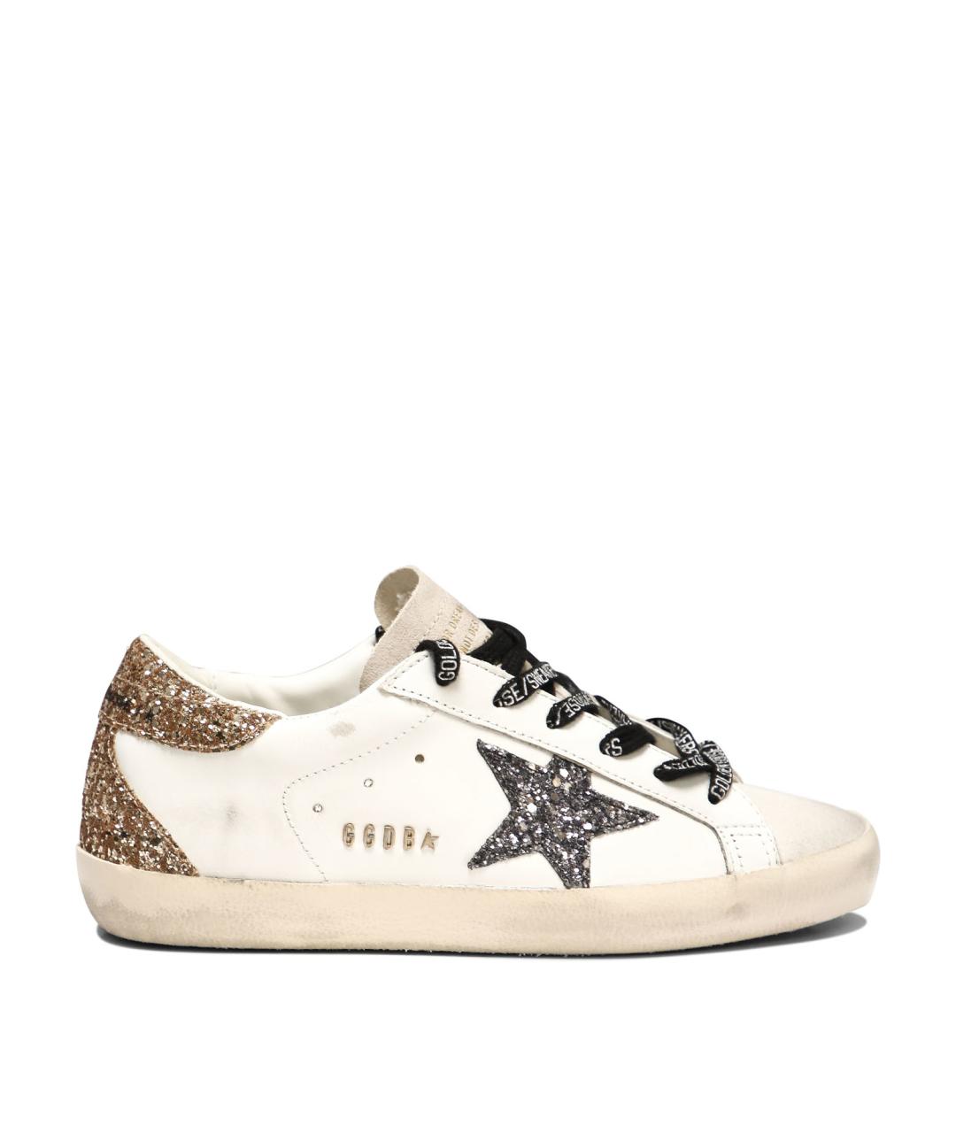 GOLDEN GOOSE Белые кожаные кеды, фото 1