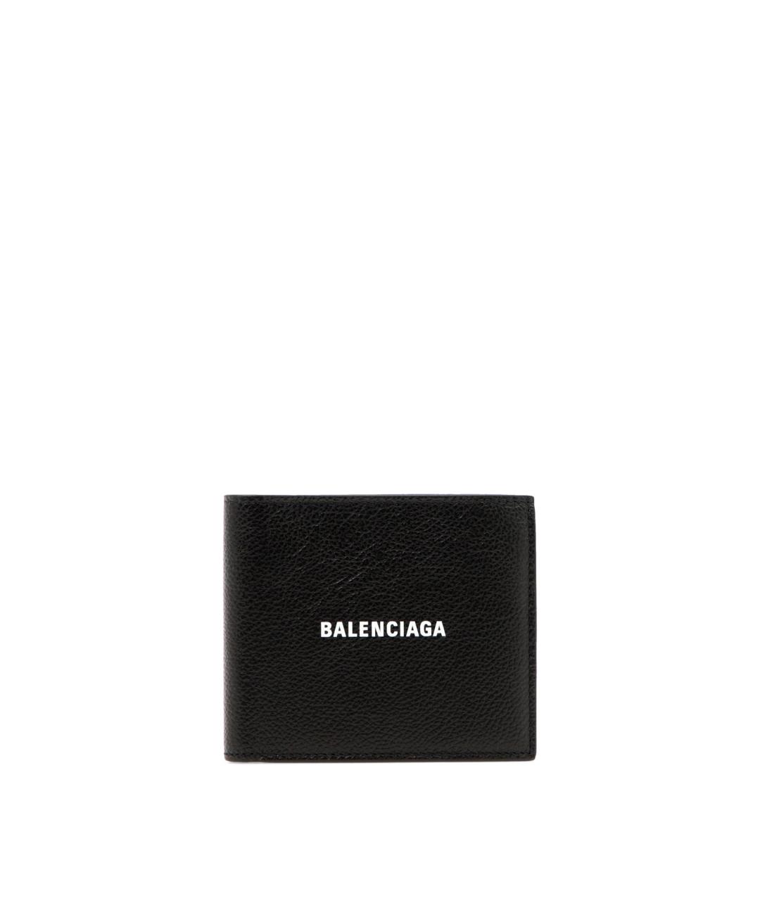 BALENCIAGA Черный кожаный кошелек, фото 1