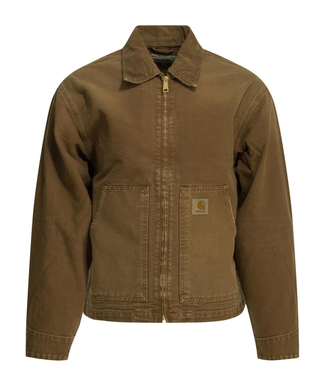 CARHARTT WIP Коричневая хлопковая куртка, фото 1