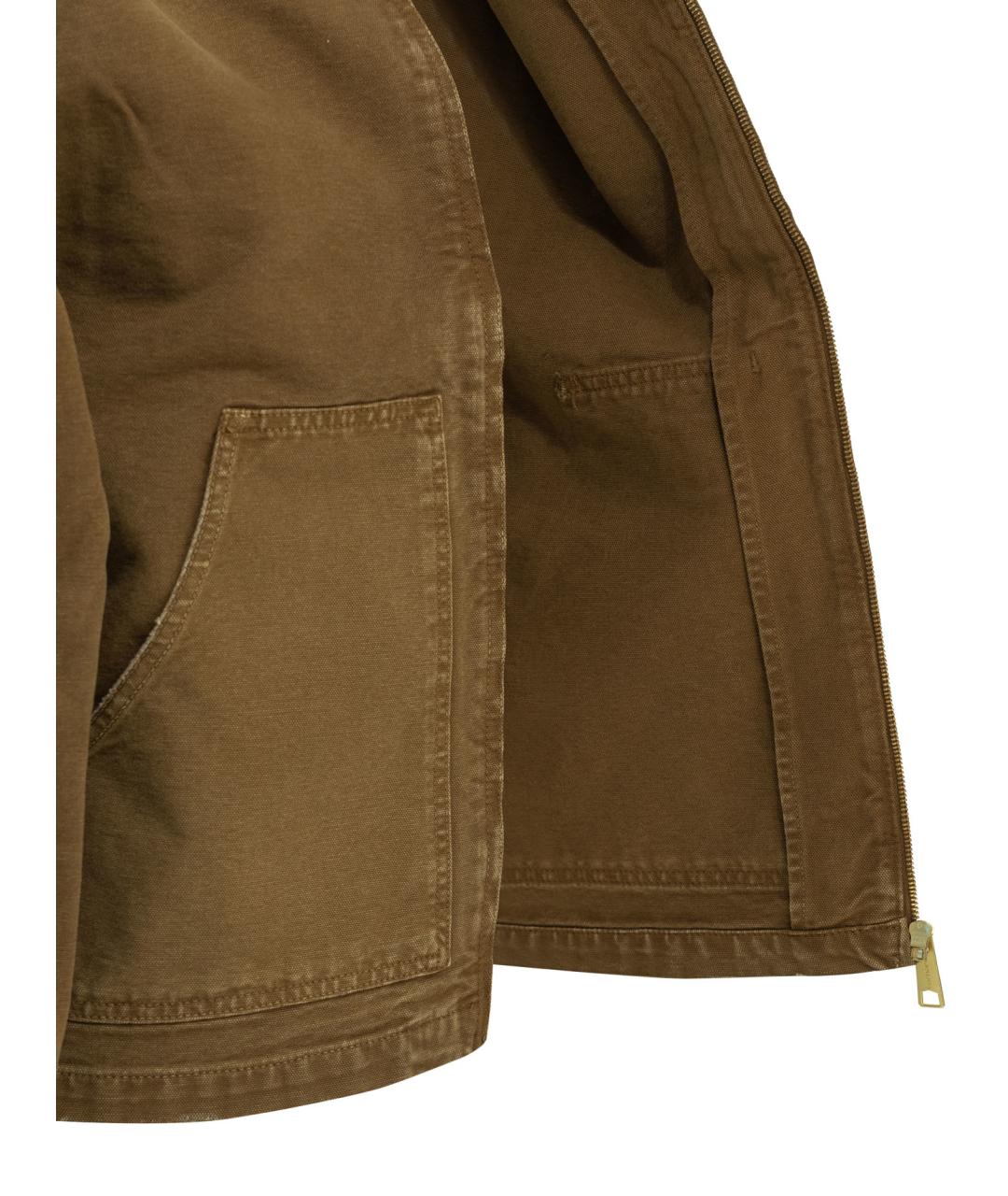 CARHARTT WIP Коричневая хлопковая куртка, фото 4