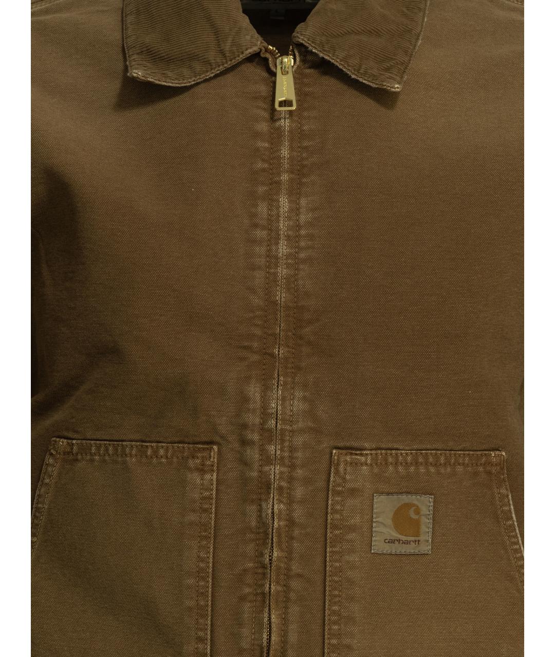 CARHARTT WIP Коричневая хлопковая куртка, фото 3