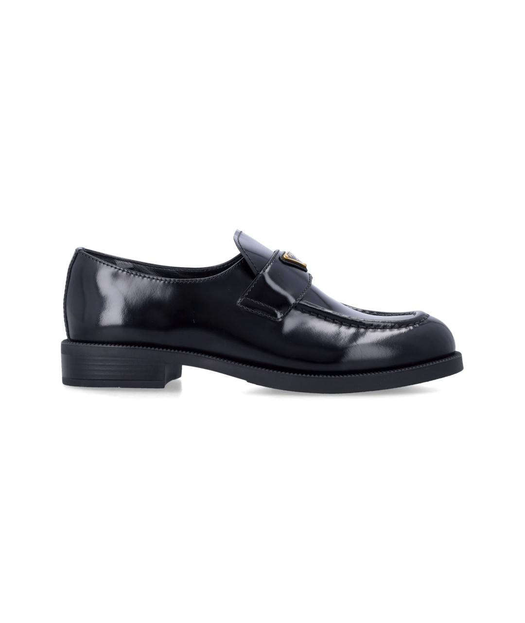 PRADA Черные кожаные лоферы, фото 1