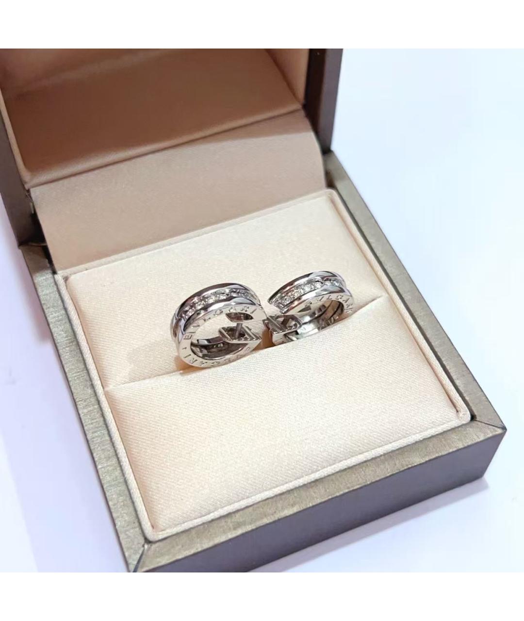 BVLGARI Серебряные серьги из белого золота, фото 4