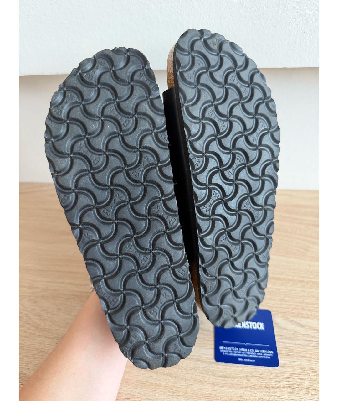 BIRKENSTOCK Черные кожаные сандалии, фото 5