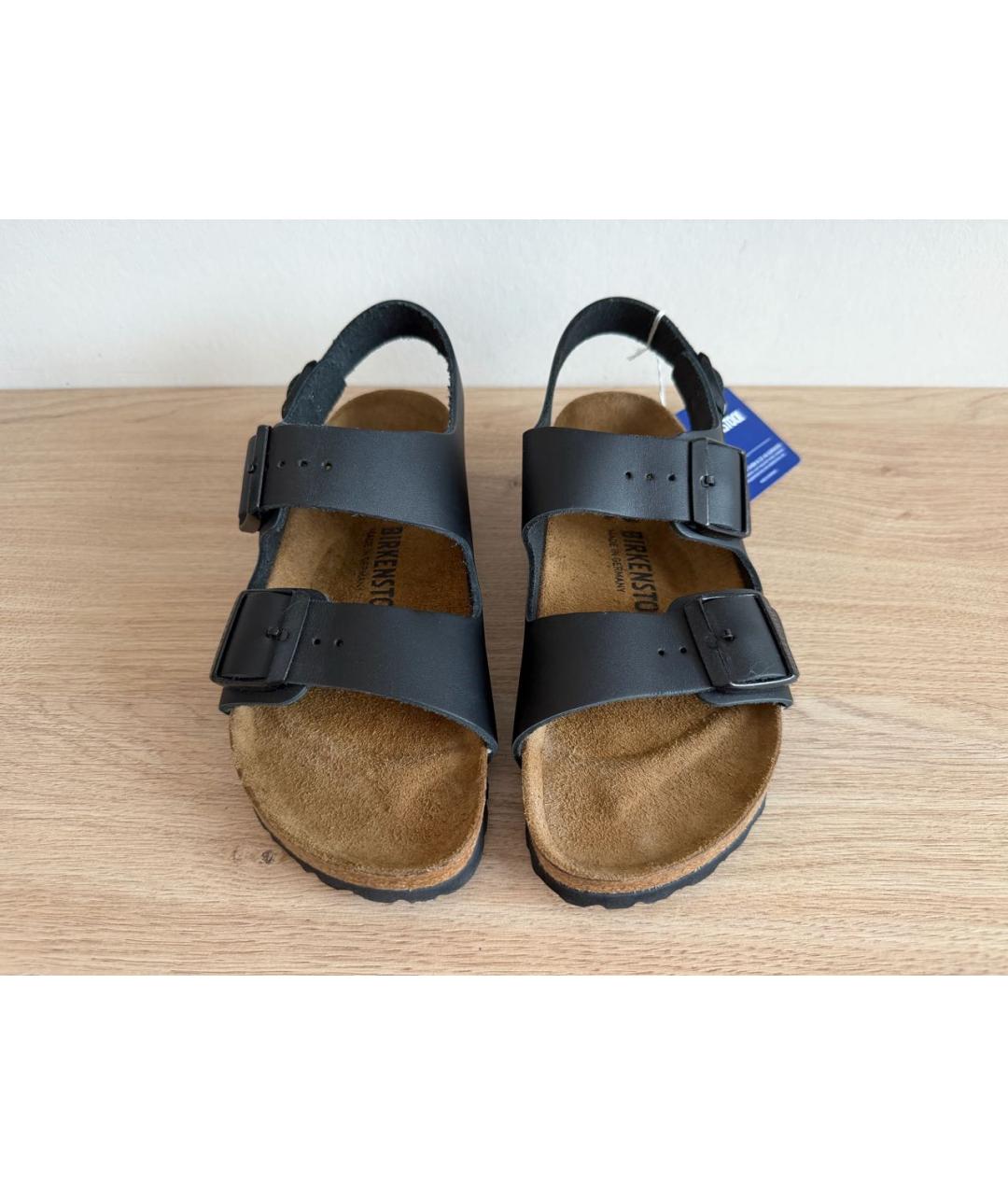 BIRKENSTOCK Черные кожаные сандалии, фото 2
