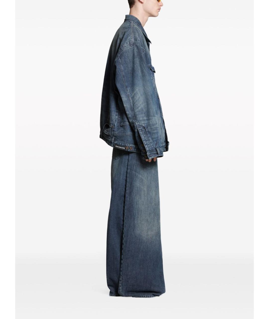 BALENCIAGA Синяя хлопковая куртка, фото 3