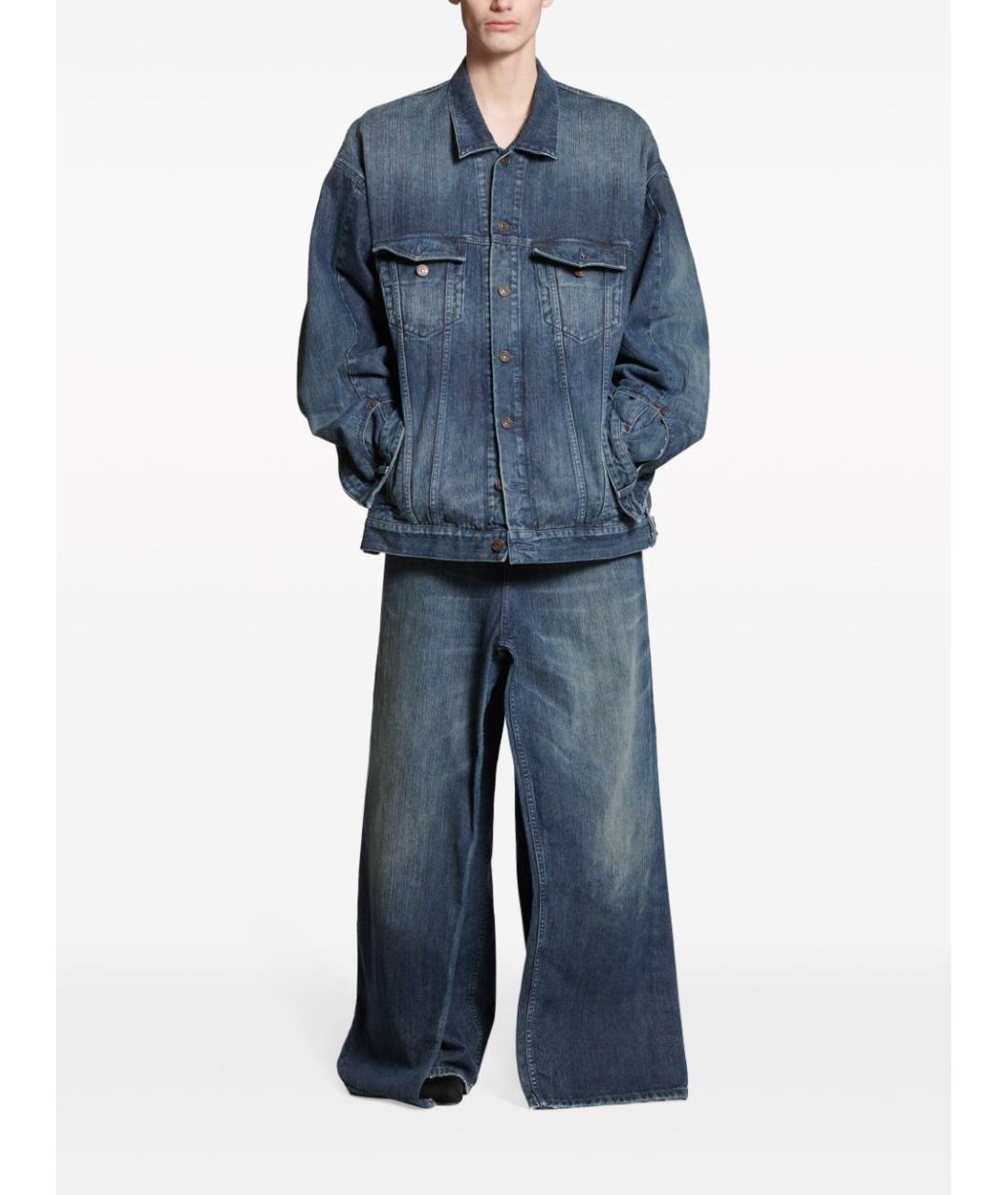 BALENCIAGA Синяя хлопковая куртка, фото 2