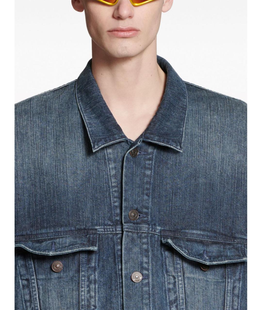 BALENCIAGA Синяя хлопковая куртка, фото 5