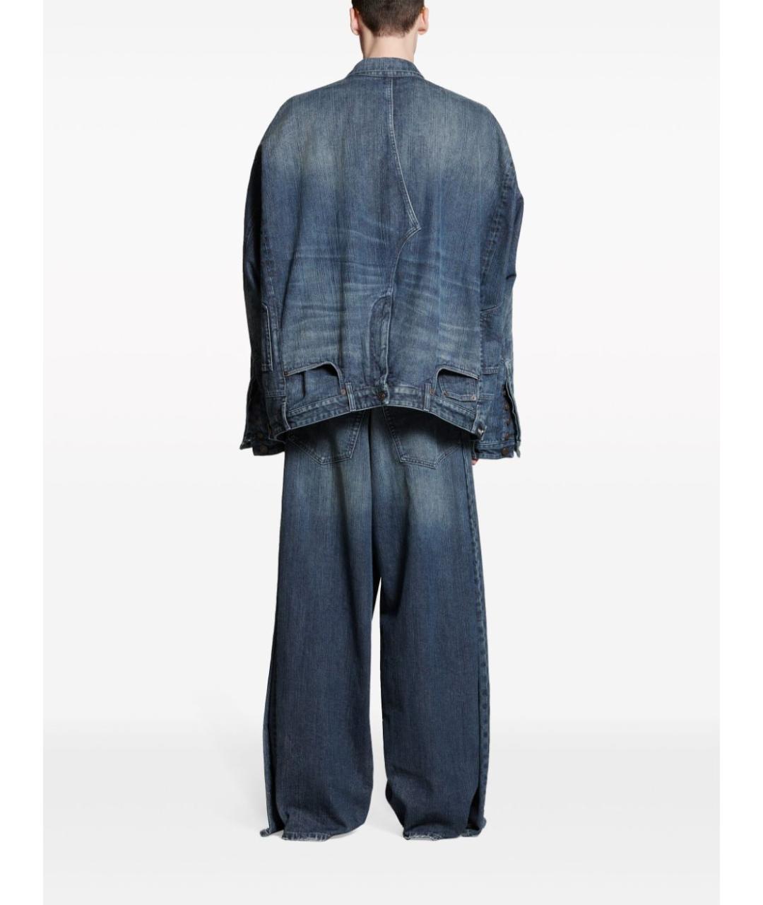 BALENCIAGA Синяя хлопковая куртка, фото 4