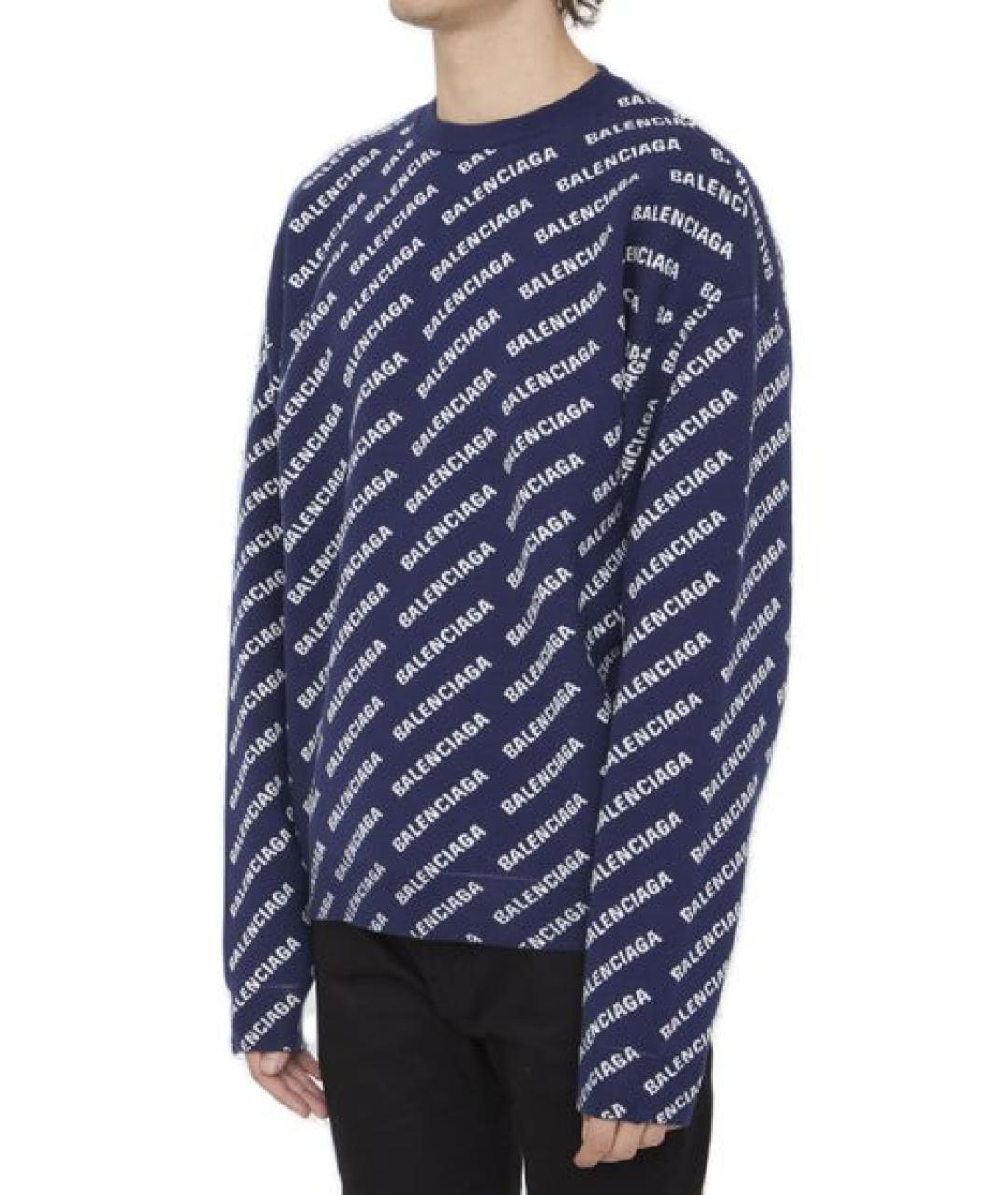BALENCIAGA Синий джемпер / свитер, фото 4