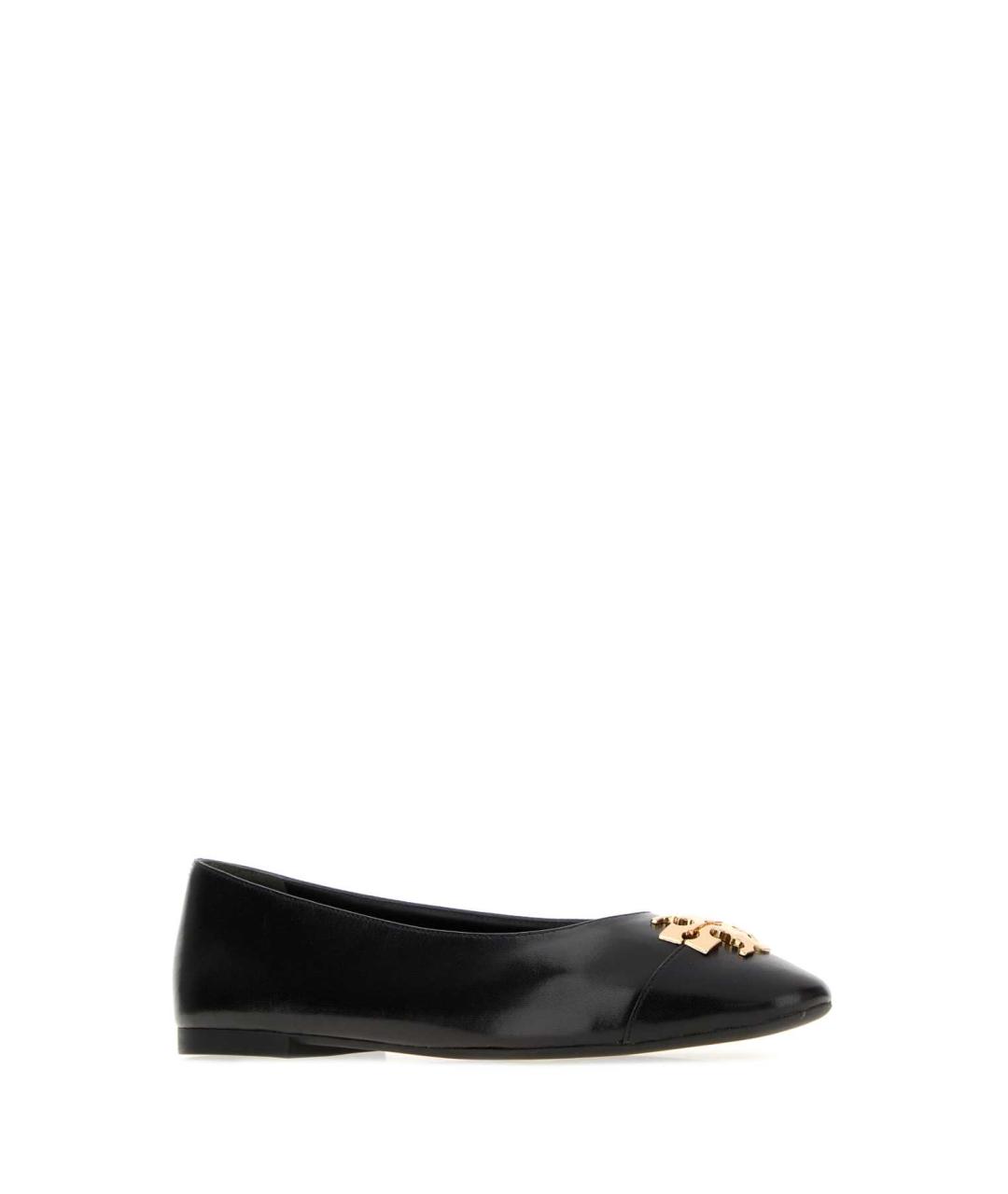 TORY BURCH Черные кожаные балетки, фото 2