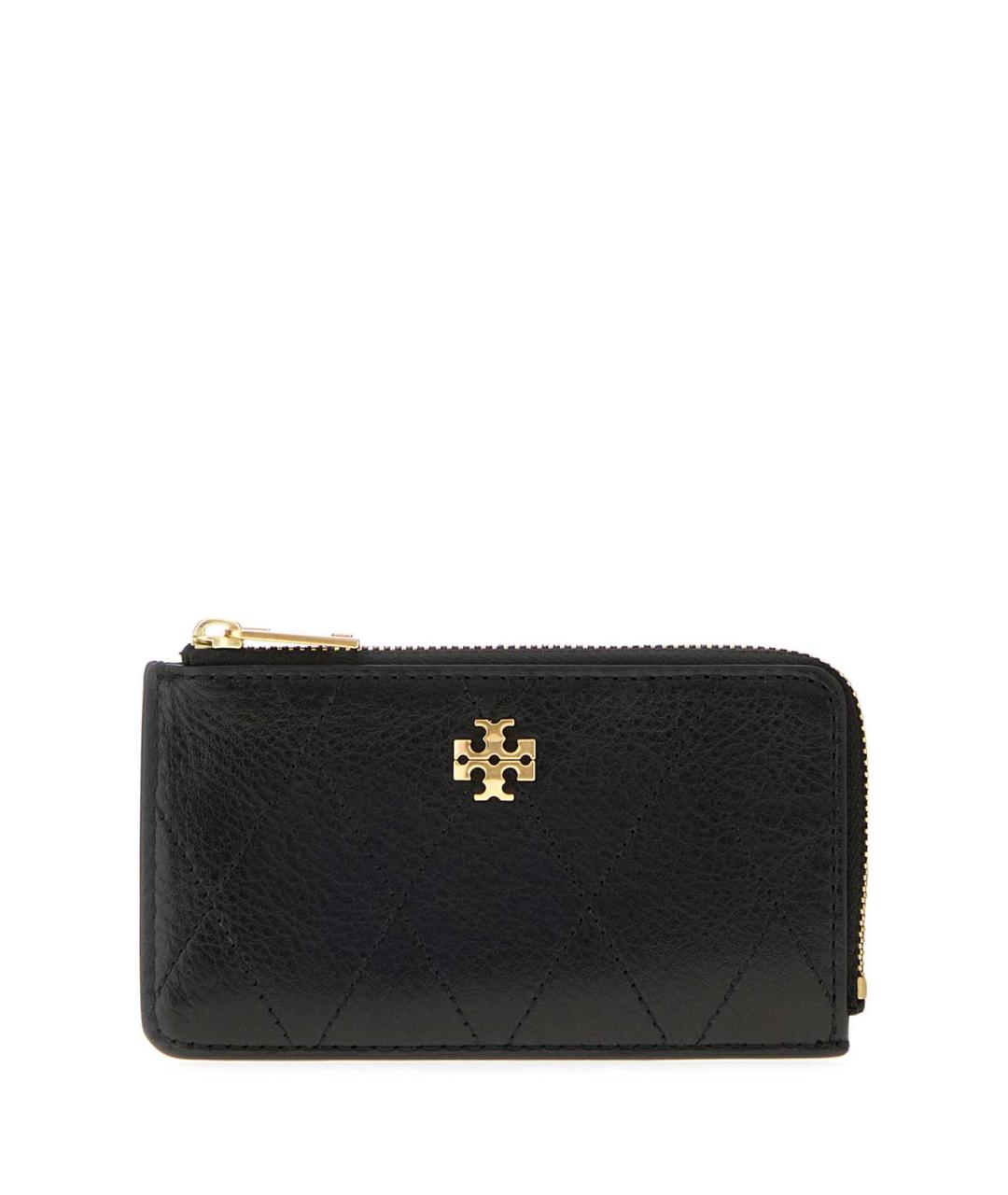 TORY BURCH Черный кожаный кардхолдер, фото 1
