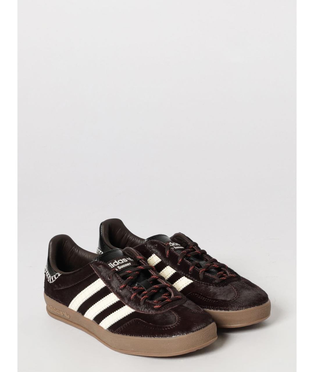 ADIDAS Коричневые кожаные кроссовки, фото 2