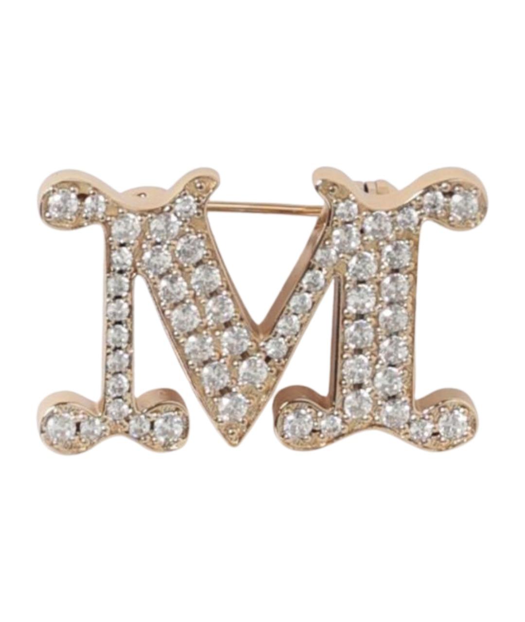 MAX MARA Золотая металлическая булавка / брошь, фото 1