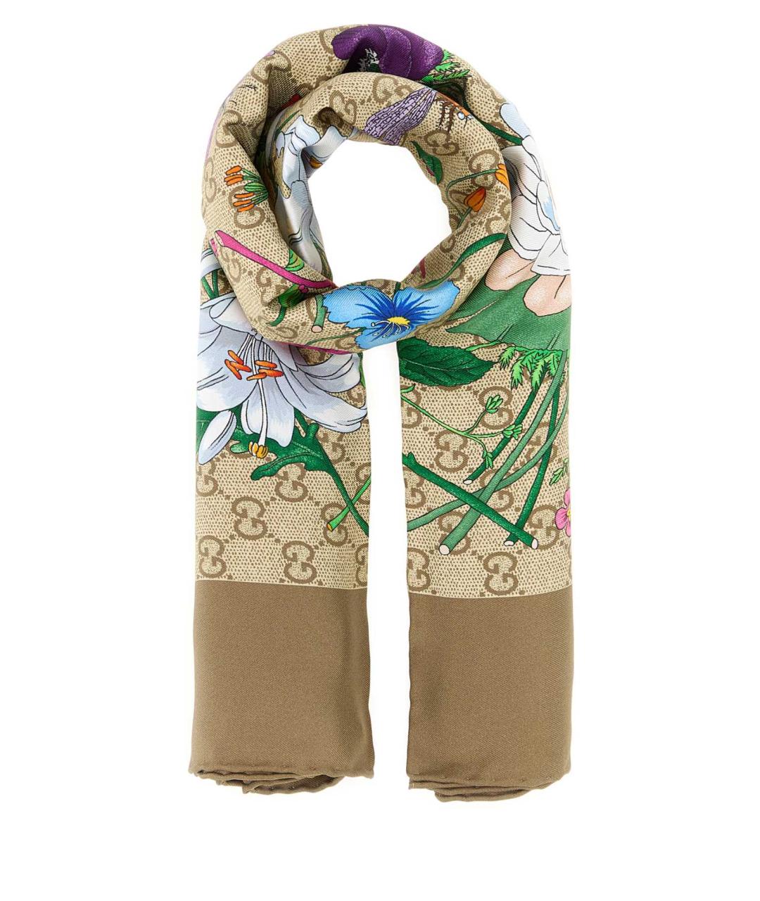 GUCCI Мульти шелковый шарф, фото 1