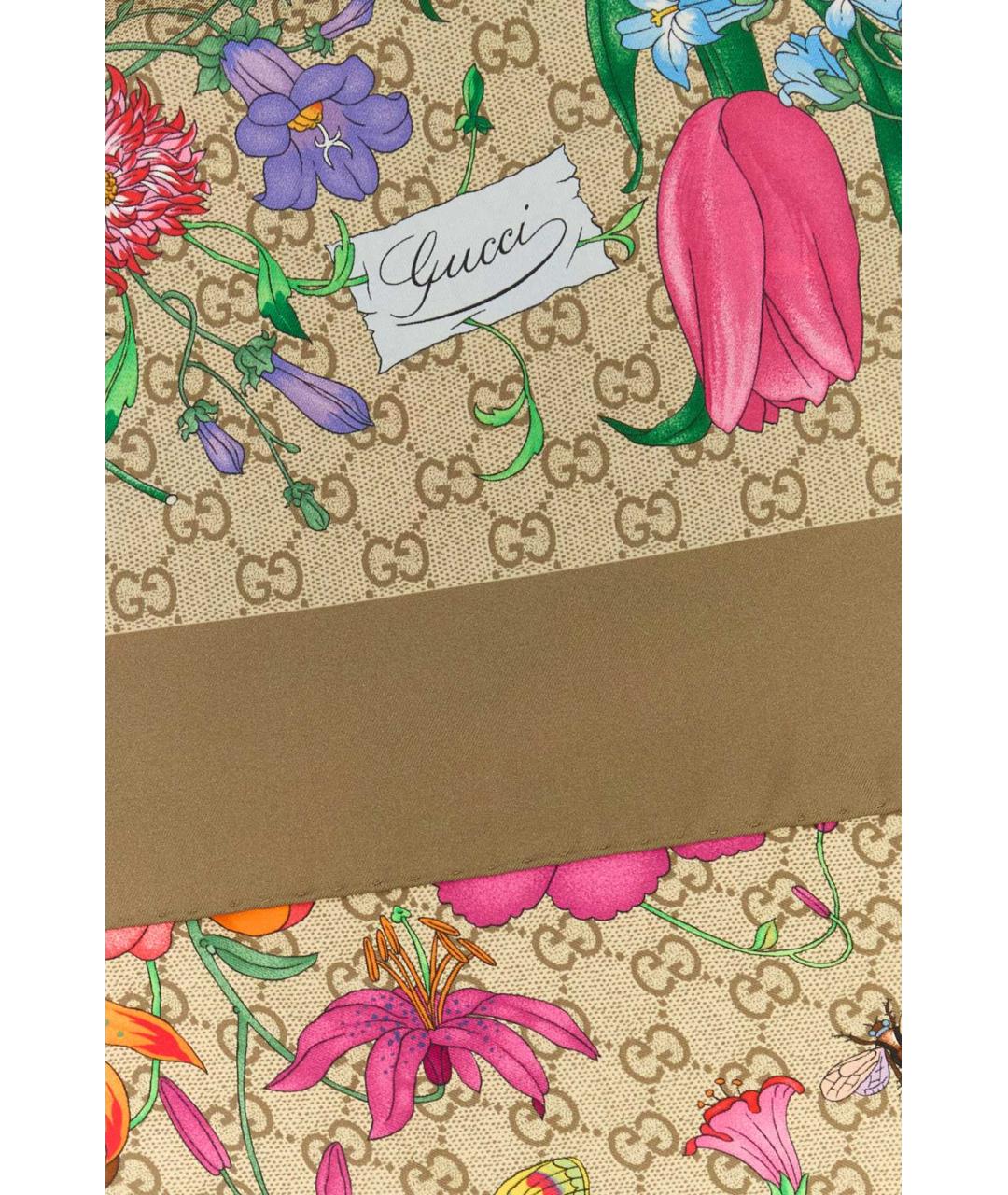 GUCCI Мульти шелковый шарф, фото 2