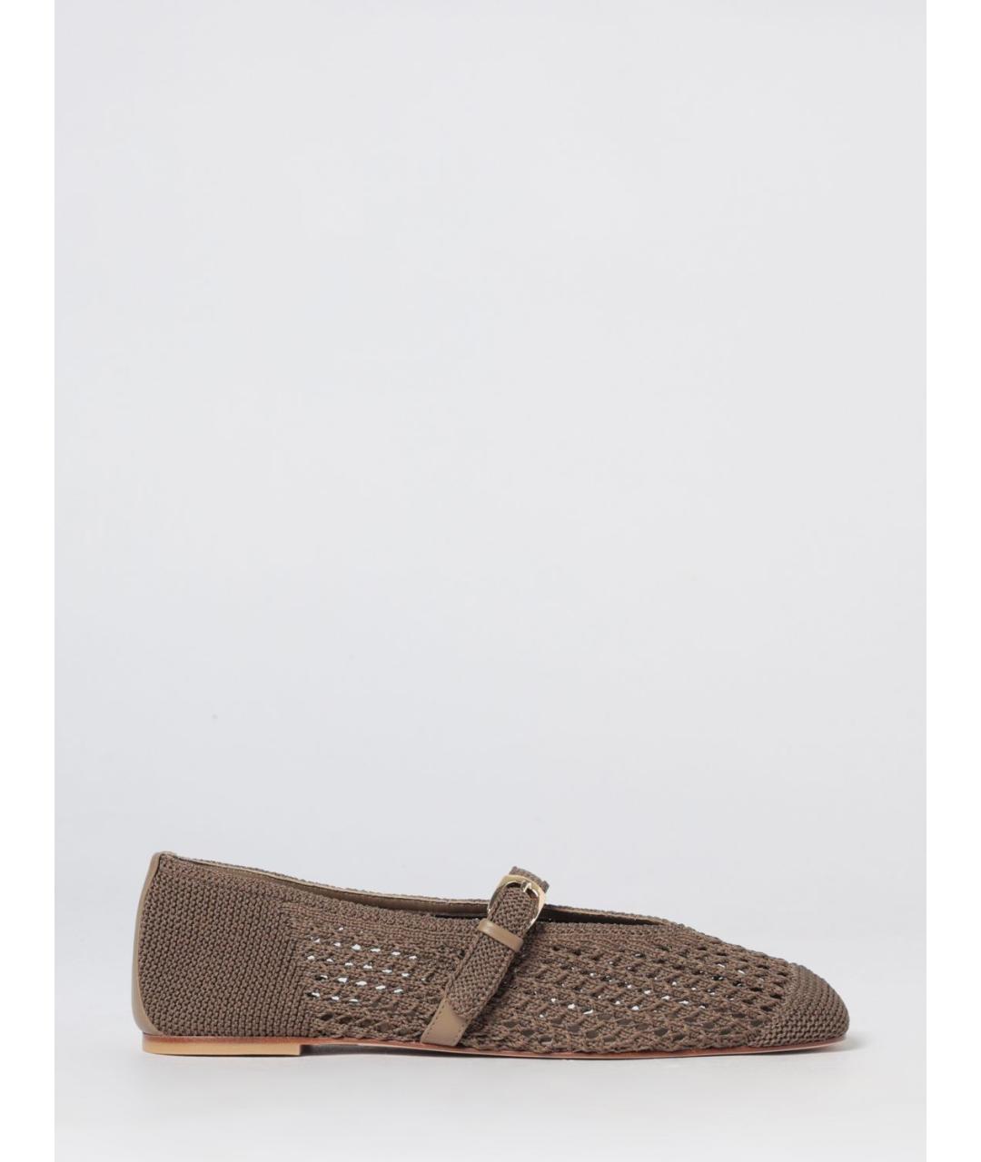 STUART WEITZMAN Серые текстильные балетки, фото 1