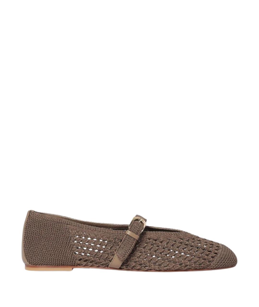 STUART WEITZMAN Серые текстильные балетки, фото 1