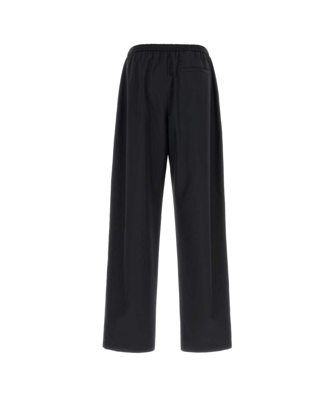 JIL SANDER Черные полиэстеровые повседневные брюки, фото 2