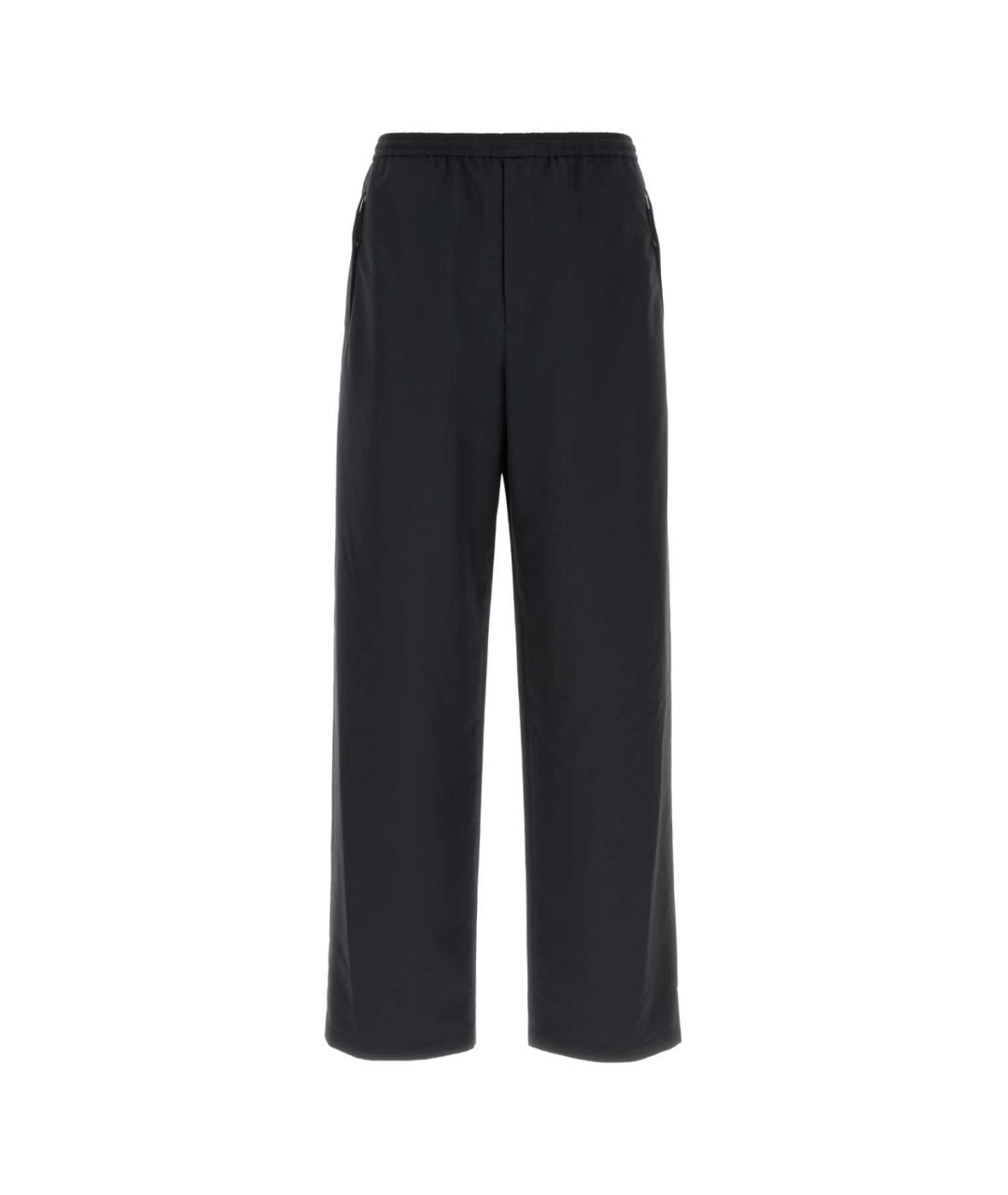 JIL SANDER Черные полиэстеровые повседневные брюки, фото 1