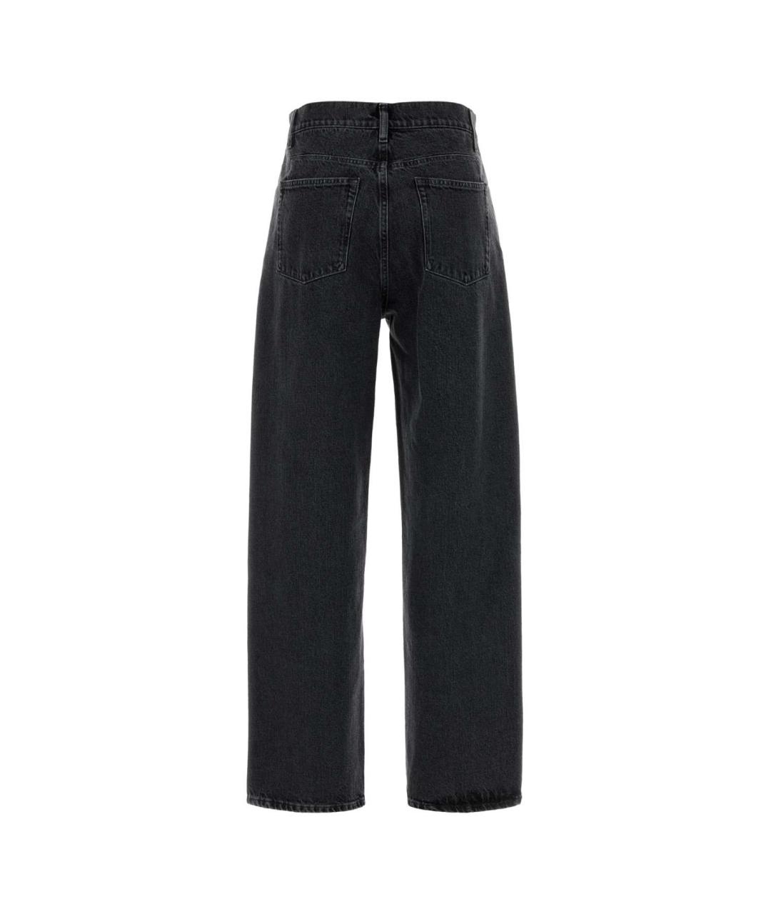 JIL SANDER Черные хлопковые прямые джинсы, фото 2