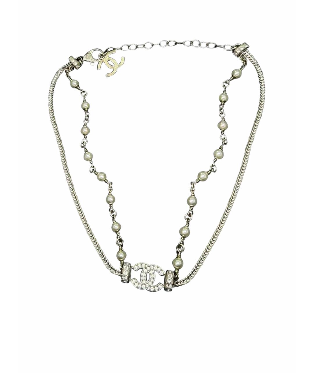 CHANEL Серебряное колье, фото 1