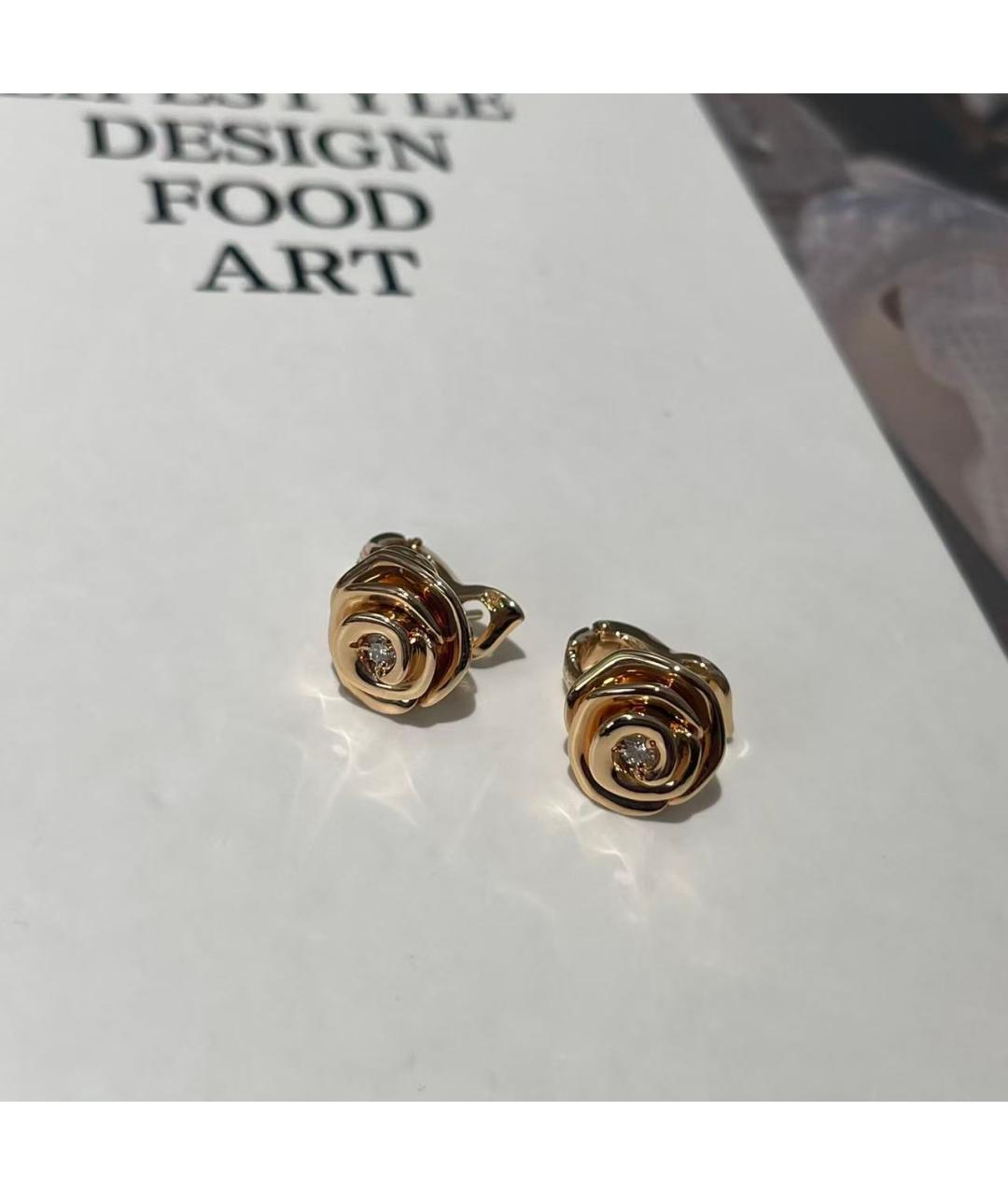 CHRISTIAN DIOR Золотые серьги из розового золота, фото 2