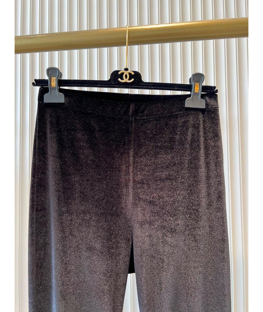 VETEMENTS Черные полиэстеровые прямые брюки, фото 3