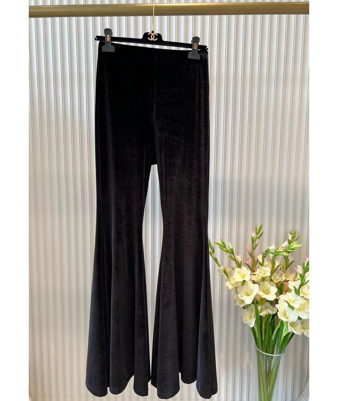 VETEMENTS Черные полиэстеровые прямые брюки, фото 9