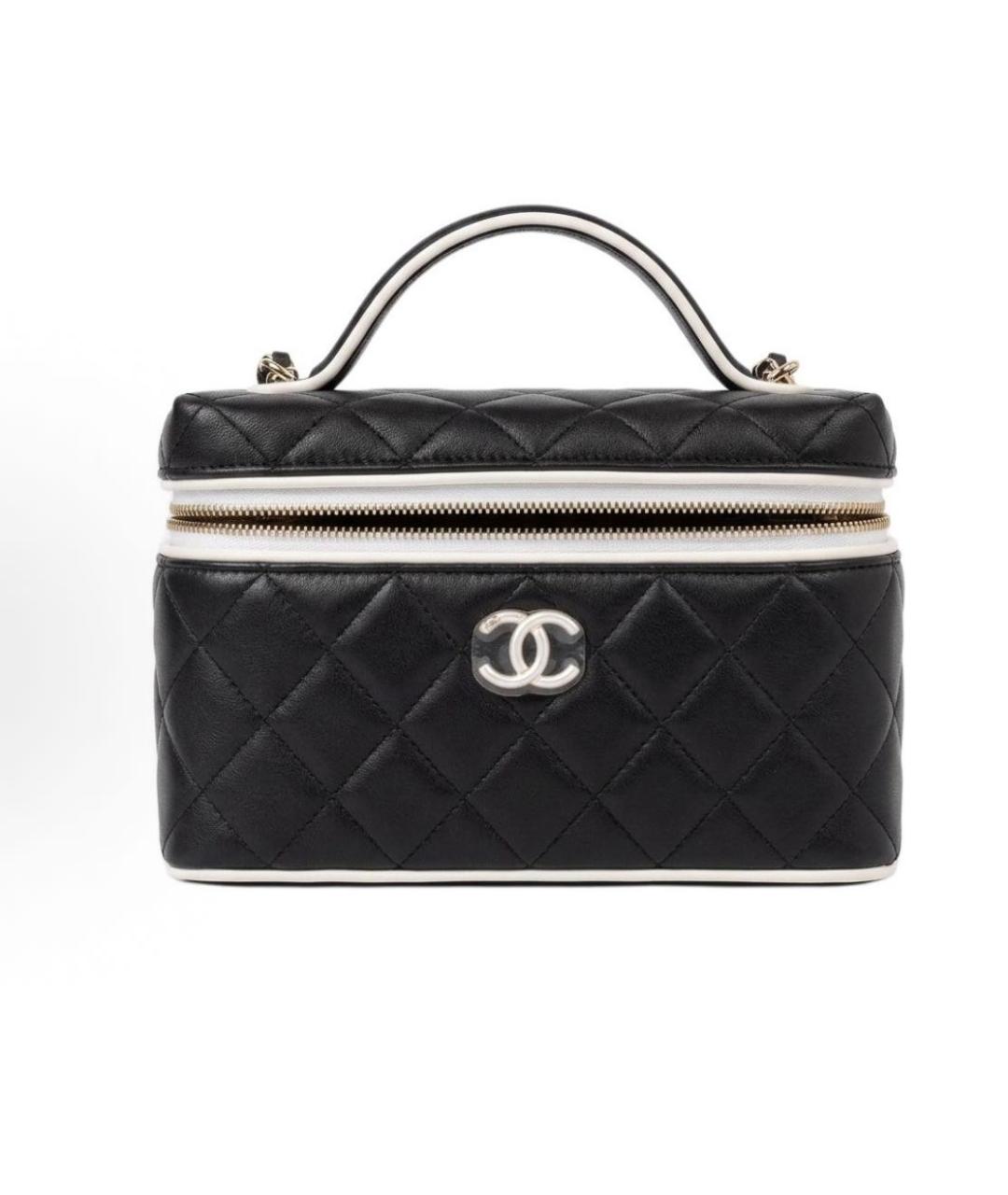 CHANEL Черная кожаная сумка через плечо, фото 8